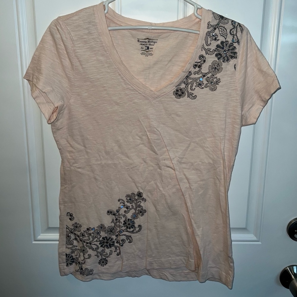 Tommy Hilfiger light weight sequence fitted t-shirt